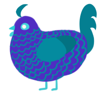 (unnamed), a indigo and sea chicken with a lace pattern