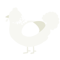 Memory Problems, a white chicken with a neck-speckle pattern