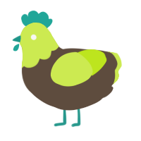 Lasting Damage, a bark and lime chicken with a head pattern