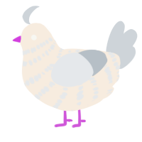 (unnamed), a cream and mist chicken with a bar pattern