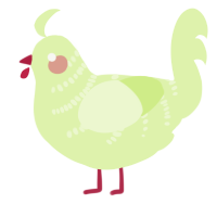(unnamed), a apple chicken with a half-bar pattern