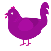 A plum chicken with a neck-band pattern