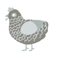who even is thisguy-, a ash and silver chicken with a lace pattern