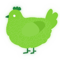 Wraith, a grass chicken with a double-lace pattern