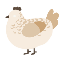 Crèmerie, a cream and beige chicken with a half-lace pattern