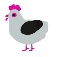 (unnamed), a silver and sable chicken