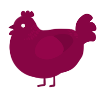 Wine Aunt, a maroon chicken with a neck-band pattern