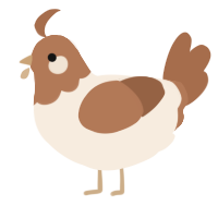 A cream and brown chicken with a head pattern