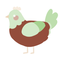 (unnamed), a russet and gluppy chicken with a head pattern