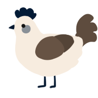 (unnamed), a cream and bark chicken