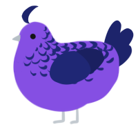 (unnamed), a blurple and navy chicken with a half-lace pattern