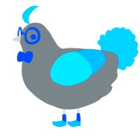 Crash, a ash and cerulean chicken