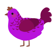 (unnamed), a amethyst and wine chicken with a half-lace pattern