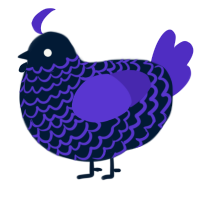 Night, a tumblr and indigo chicken with a lace pattern