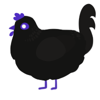 (unnamed), a black and sable chicken with a neck-band pattern