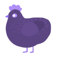 (unnamed), a overcast chicken with a half-lace pattern