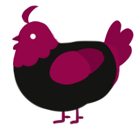 (unnamed), a black and maroon chicken with a head pattern