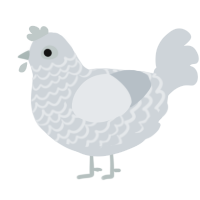 A mist chicken with a lace pattern