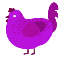 (unnamed), a amethyst and plum chicken with a half-lace pattern
