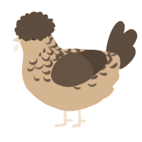 Coffee cake, a beige and bark chicken with a half-lace pattern
