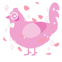 A pink chicken