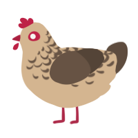 (unnamed), a beige and bark chicken with a half-lace pattern