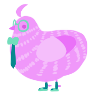Lilac, a lavender chicken with a bar pattern