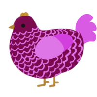 The Wizard Cadir, a wine and orchid chicken with a lace pattern