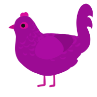 (unnamed), a plum chicken with a half-lace pattern