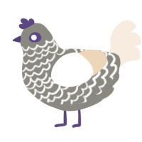 (unnamed), a ash and cream chicken with a lace pattern