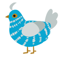 (unnamed), a cerulean and silver chicken with a bar pattern
