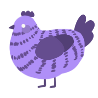 (unnamed), a lilac and overcast chicken with a bar pattern