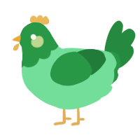 (unnamed), a spring and viridian chicken with a head pattern