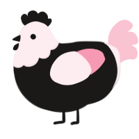 (unnamed), a sable and rose chicken with a head pattern