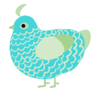 (unnamed), a aqua and gluppy chicken with a lace pattern