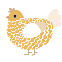 Butter Pecan, a honey and cream chicken with a lace pattern