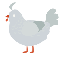 (unnamed), a mist and silver chicken with a half-lace pattern