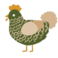 Tripicale Pasta Pack, a olive and beige chicken with a lace pattern