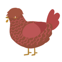 (unnamed), a russet and red chicken with a lace pattern