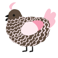 A bark and rose chicken with a lace pattern