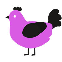 A orchid and sable chicken