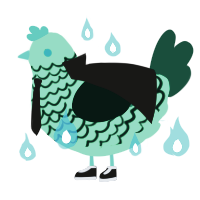 Paranormal Agent, a maroon and rose chicken with a lace pattern