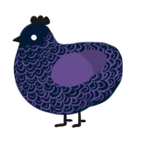 A tumblr and overcast chicken with a double-lace pattern