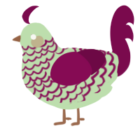 (unnamed), a gluppy and wine chicken with a lace pattern