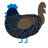 General, a tumblr and bark chicken with a lace pattern