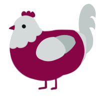 (unnamed), a maroon and silver chicken with a head pattern