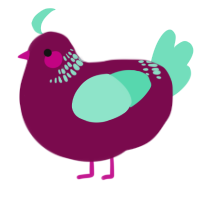 (unnamed), a wine and mint chicken with a neck-band pattern