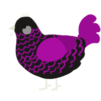 (unnamed), a sable and plum chicken with a lace pattern