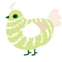 A lemon and cream chicken with a bar pattern