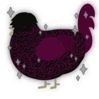 A black and wine chicken with a double-lace pattern